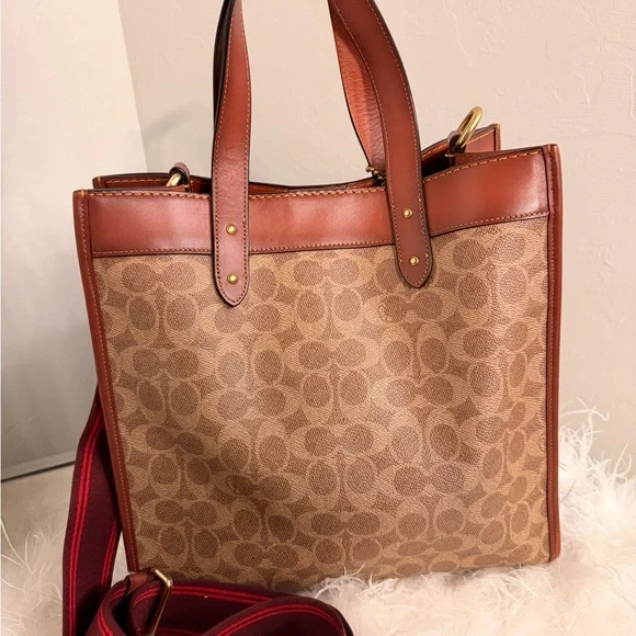 Field Carriage & Signature Coated Canvas Tote - Picture 3 of 8